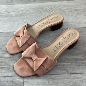 Sole Society Pink Bow Sandals